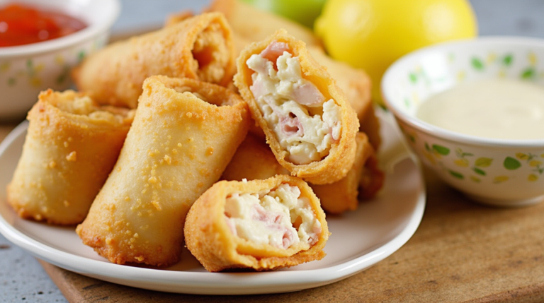 Crispy Crab Cake Egg Rolls with Lemon Dip: A Coastal Twist on a Classic Snack