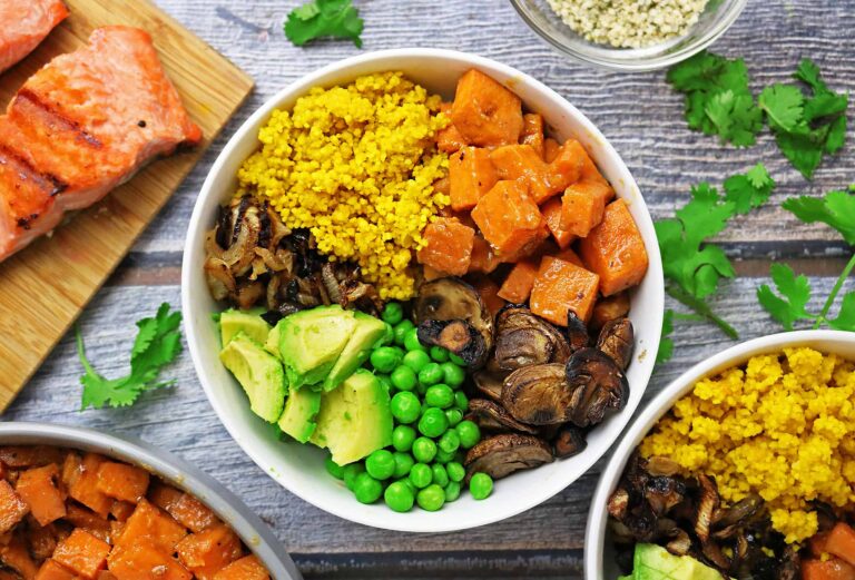 Miso Glazed Sweet Potato Buddha Bowl